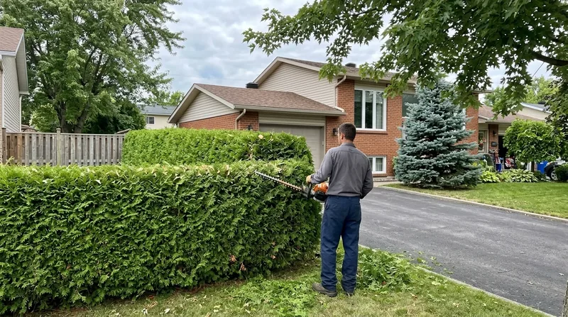 Taille de haie de cèdres Terrebonne